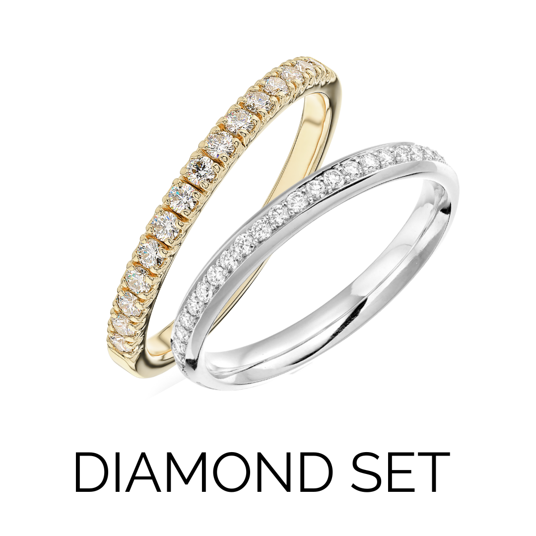 View Diamond Set wedding rings at John Pass