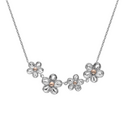 Hot Diamonds Forget Me Not Sterling Silver & 18ct Rose Gold Plate Necklace - DN140