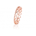 Clogau 9ct Rose Heart Affinity Stacking Ring EH07