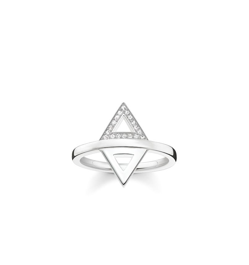 Thomas Sabo Sterling Silver Glam and Soul Triangle Ring D_TR0019-725-14-54