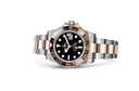 Rolex GMT-Master II watch in Oystersteel and gold and Dark dial at John Pass, official Rolex retailer. Ref: M126711CHNR-0002, on side