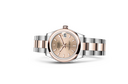 Rolex Datejust 31 watch in Oystersteel and gold and Coloured dial at John Pass, official Rolex retailer. Ref: M278241-0009, on side