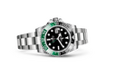 Rolex GMT-Master II watch in Oystersteel and Dark dial at John Pass, official Rolex retailer. Ref: M126720VTNR-0001, on side