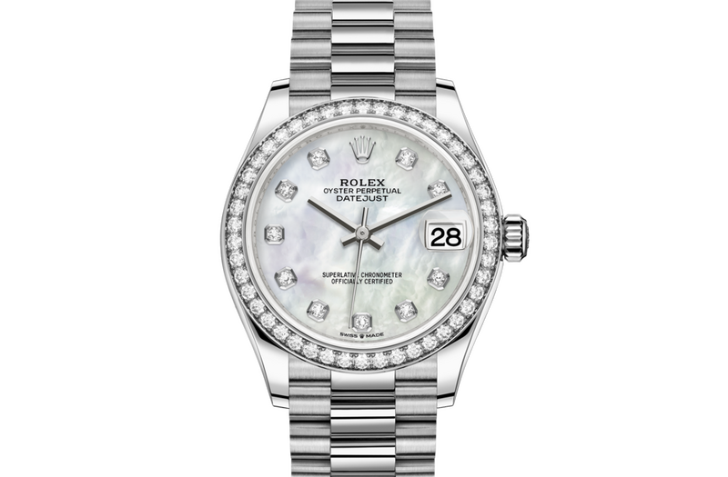 Rolex Datejust watch in Gold and Gem-set dial, Light dial at John Pass, official Rolex retailer. Ref: M278289RBR-0005, details