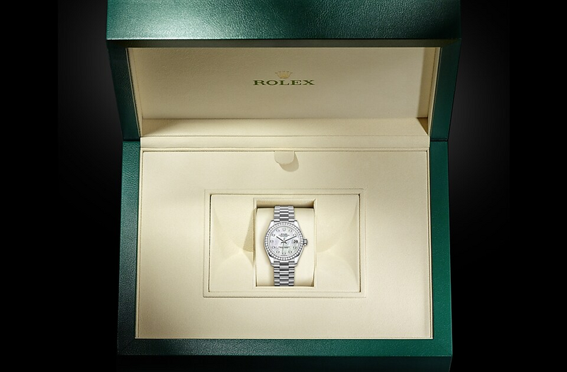 Rolex Datejust watch in Gold and Gem-set dial, Light dial at John Pass, official Rolex retailer. Ref: M278289RBR-0005, in box