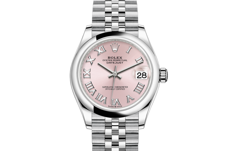 Rolex Datejust 31 watch in Oystersteel and Coloured dial at John Pass, official Rolex retailer. Ref: M278240-0014, details